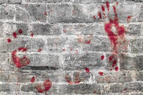 Bloody Wall Stock Image Image Of Handprint Concept 101277863