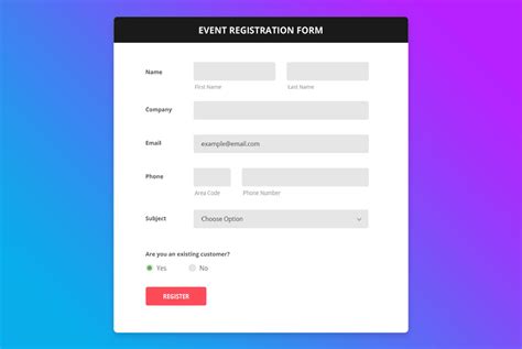 Registration Form Web Design Free Download Css With Code Renewhh