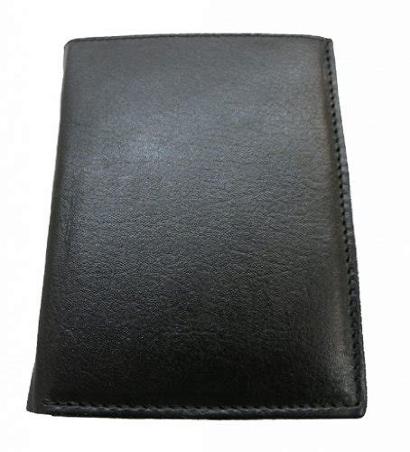 Yb Design Genuine Leather Trifold Round Police Badge Holder Wallet