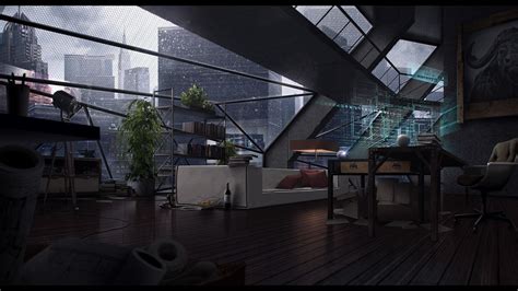 Artstation The Loft Romain Jouandeau Futuristic Interior Futuristic