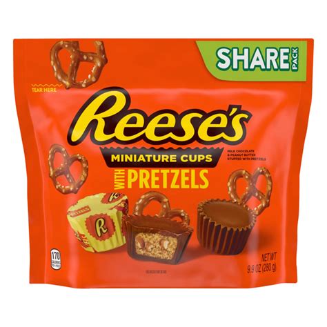 Save On Reeses Miniature Peanut Butter Cups With Pretzels Share Pack