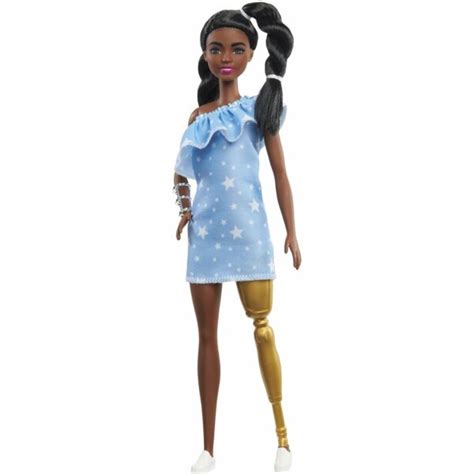 F Mattel Barbie Fashionistas Doll Prosthetic Leg Twisted Braid