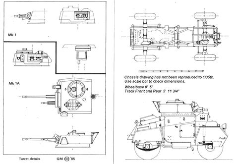 Warwheelsnet Guy Mark 11a Light Wheeled Tank Line Drawings