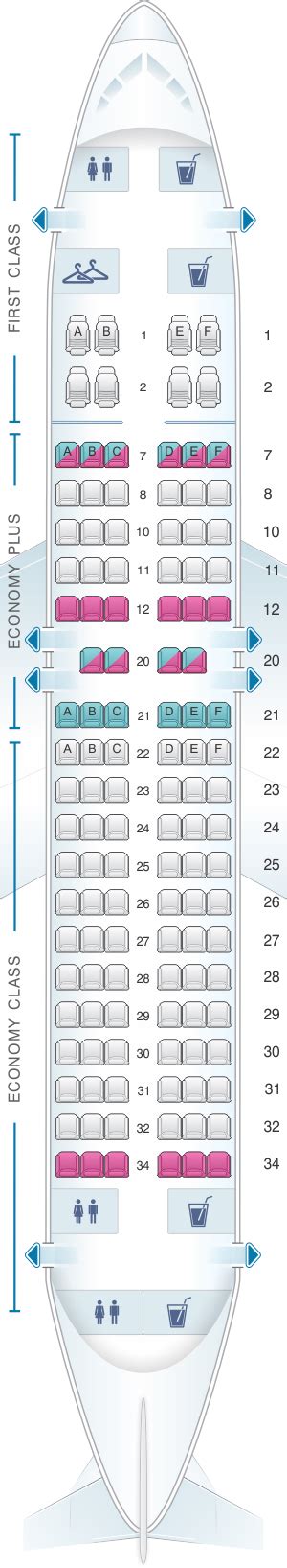 United Airlines Airbus A319 Seating Chart