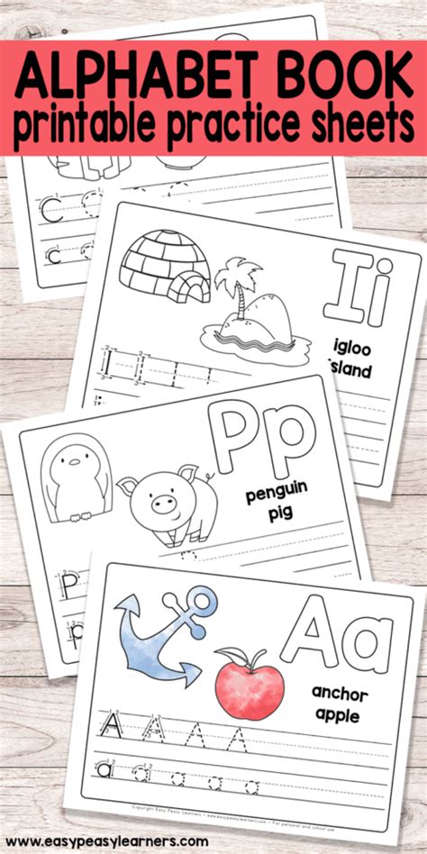 Free Printable Alphabet Book Alphabet Worksheets For Prek And K — Db