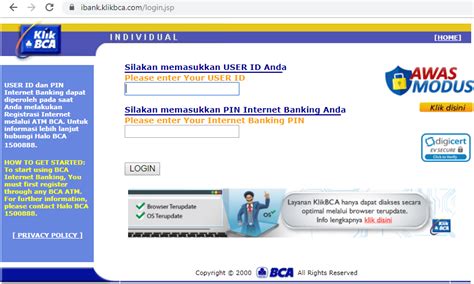 Tips Mendaftar Internet Banking Bca Dan Panduan Dasar Klikbca Com On