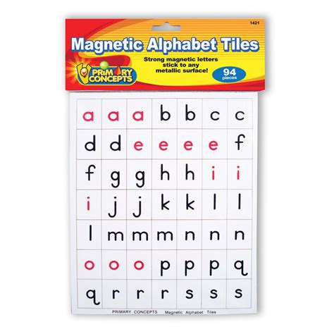 Magnetic Alphabet Tiles Pc 1421 Primary Concepts Inc Reading
