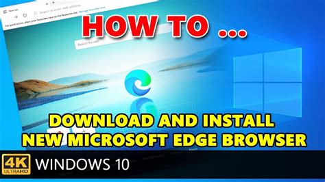 How To Download And Install New Microsoft Edge Browser On Windows Youtube