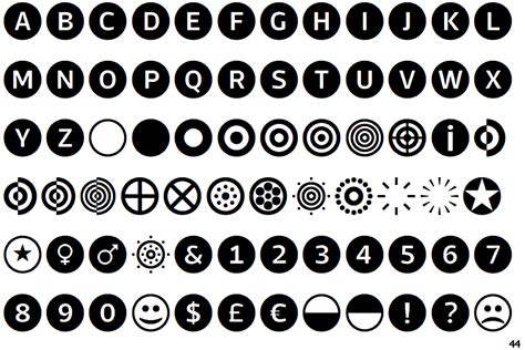 Identifont Acta Symbols Circles