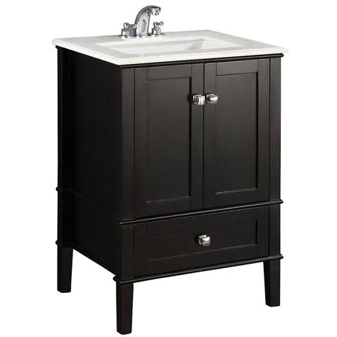 Don't forget to bookmark bathroom vanities at home depot using ctrl + d (pc) or command + d (macos). Simpli Home Meuble-lavabo Chelsea de 24 po, noir | Home ...