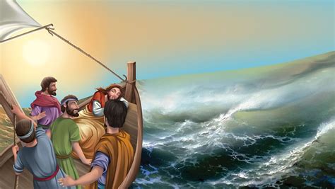 Jesus Calms A Storm Bible Stories New Testament Sawan Books