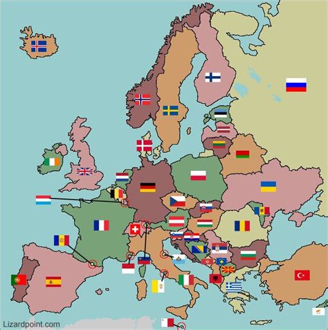 Labeled Map Of Europe Map Quiz European Flags Geography Map Images