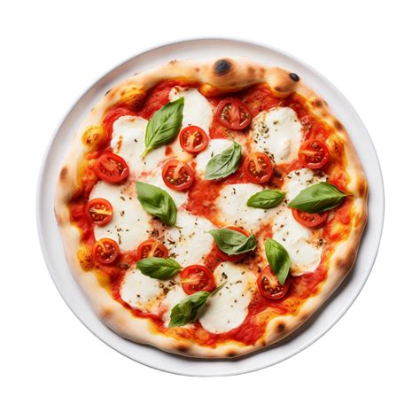 Ai Généré Délectable Margherita Pizza Sur Transparent Contexte