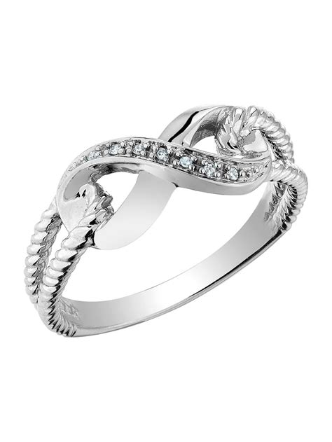 Infinity Promise Ring In K White Gold With Diamond Accent Walmart