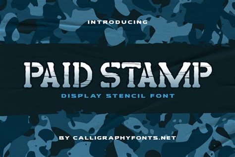 Paid Stamp Font Fontspace