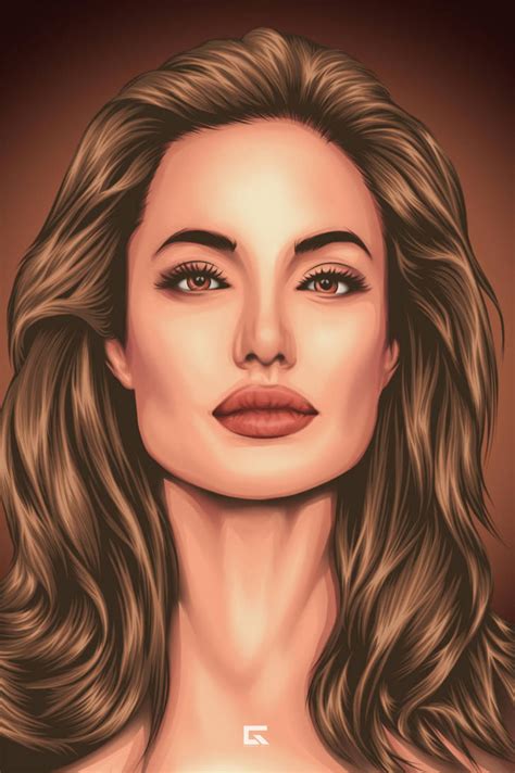 Angelina Jolie Fan Art By Gersonvexelart On Deviantart Vector