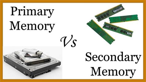 Primary Vs Secondary Memory Differences And Comparison Computer
