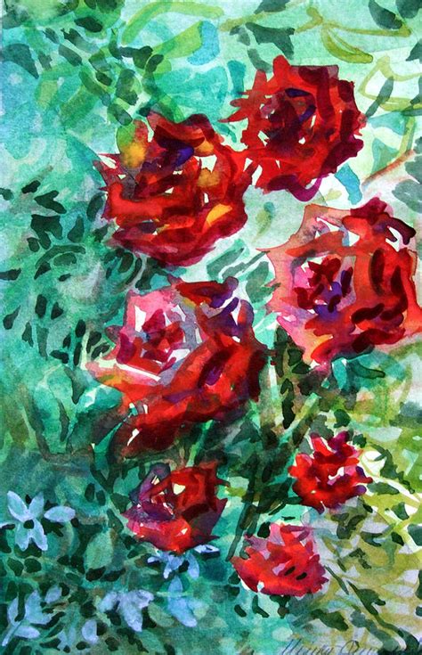 Roses Painting By Mindy Newman Fine Art America