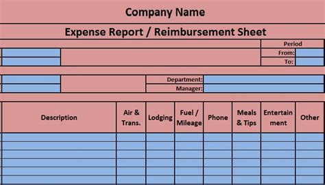 If any one has similar template please share with me. Download Expense Report Excel Template - ExcelDataPro
