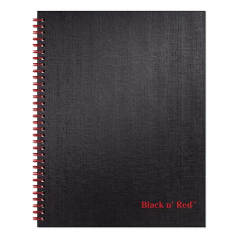 Black N Red Twinwire Hardcover Notebook Widelegal Rule Black Cover