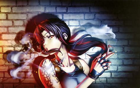 Black Lagoon Anime Girl Smoking 4k Wallpaperhd Anime Wallpapers4k