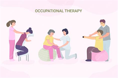 Free Vector Hand Drawn Flat Design Occupational Therapy Illustration