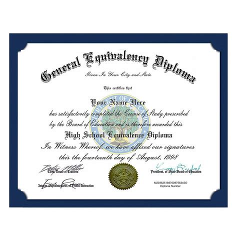 Free Printable Ged Certificate