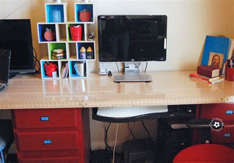 Obviously, that doesn't have to be too complex, usually simplicity will be a key. DIY Kids Computer Desk Station - onecreativemommy.com