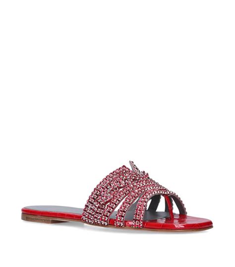 Gina Embellished Loren Thong Sandals Harrods Us