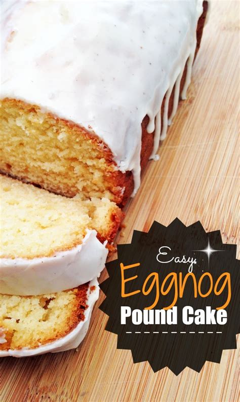 Ingredients 1 (16 oz.) package pound cake mix 1/4 cup butter, very soft 1 1/4 cups eggnog 1/2 cup sour cream 2 large eggs 1/2 teaspoon ground nutmeg 1/2 teaspoon vanilla. Easy Eggnog Pound Cake Recipe | Catch My Party