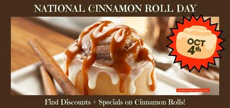 National Cinnamon Roll Day Specials Best Rewards Programs
