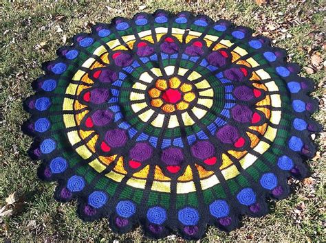 Cathedral Rose Window Afghan Tapestry Crochet Patterns Tapestry