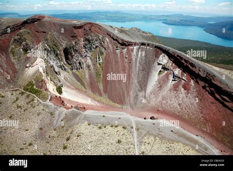 Aerial View Of 1886 Basaltic Plinian Eruption Fissure In Rhyolite Dome