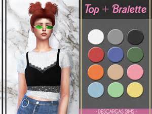 Top Bralette At Descargas Sims Sims 4 Updates