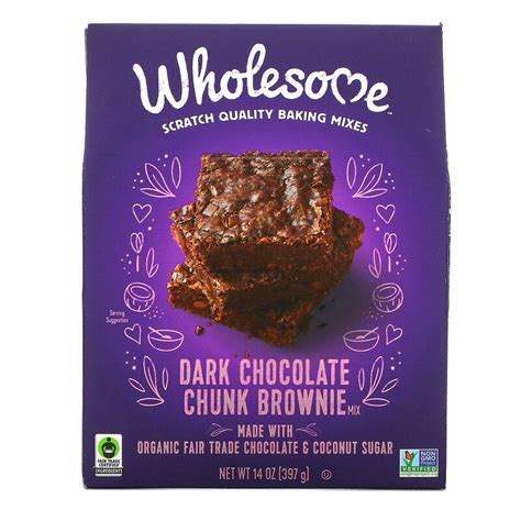 Wholesome Dark Chocolate Chunk Brownie Mix Oz G Iherb