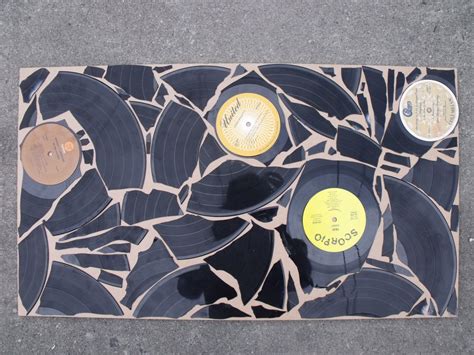 Record Mosiac Record Wall Art Vinyl Record Art Vinyl Record Crafts