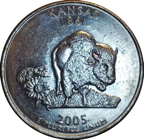 2005 Kansas Quarter In God We Rust Error