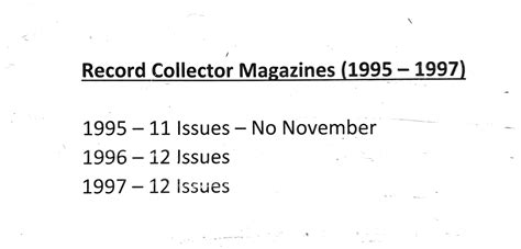 Lot 91 Record Collector Magazine Archive
