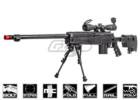 Well Vsr 10 Custom Bolt Action Spring Sniper Airsoft Rifle Blk