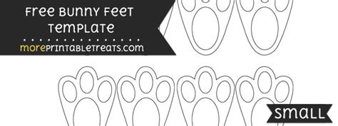 This rabbit footprint image is an easy craft to surprise the kids on easter morning. Bunny Feet Template - Small