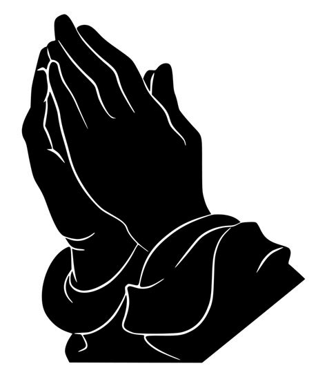 Praying Hands Clip Art With Black Background