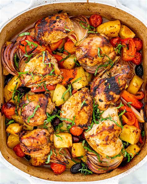 I add water so that i can strain the juices thanks for the great ideas! Roasted Chicken And Vegetables - Jo Cooks