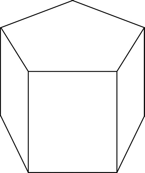 Draw a net of your figure in the space provided. Pentagonal Prism | ClipArt ETC