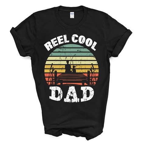 Funny Fathers Day Shirt Reel Cool Dad Shirt Unisex Heavy Cotton T