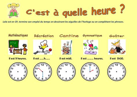 A Quelle Heure How Translation Into English From French
