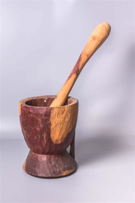 Sold At Auction Old African Wooden Mortar And Pestle