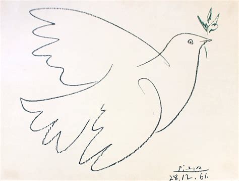 Picasso Friedenstaube Pablo Picasso Colombe Bleue Kunstdruck