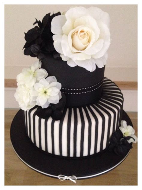 Black And White Cake Cake Fondant Cakes Beautiful Cakes