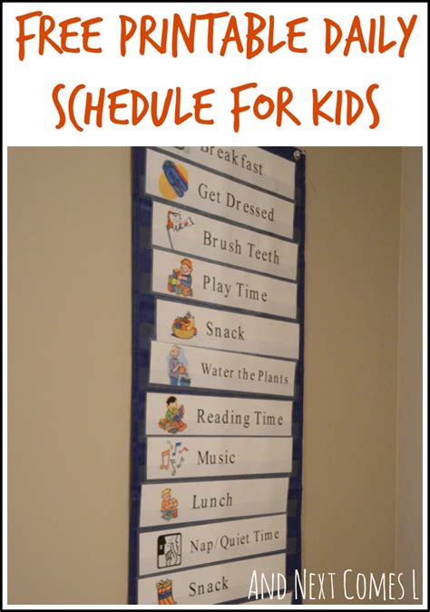 This is what i'll use to attach my individual pictures to as i move along. Free Printable Visual Schedule For Preschool - planner ...