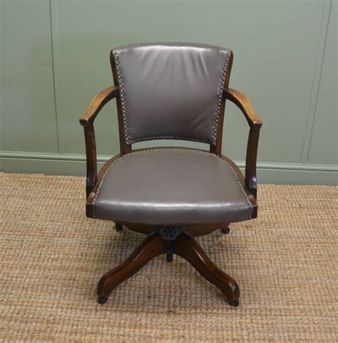 Sold and shipped by costway. Art Deco Antique Solid Oak Swivel Desk Chair | 286618 | Sellingantiques.co.uk